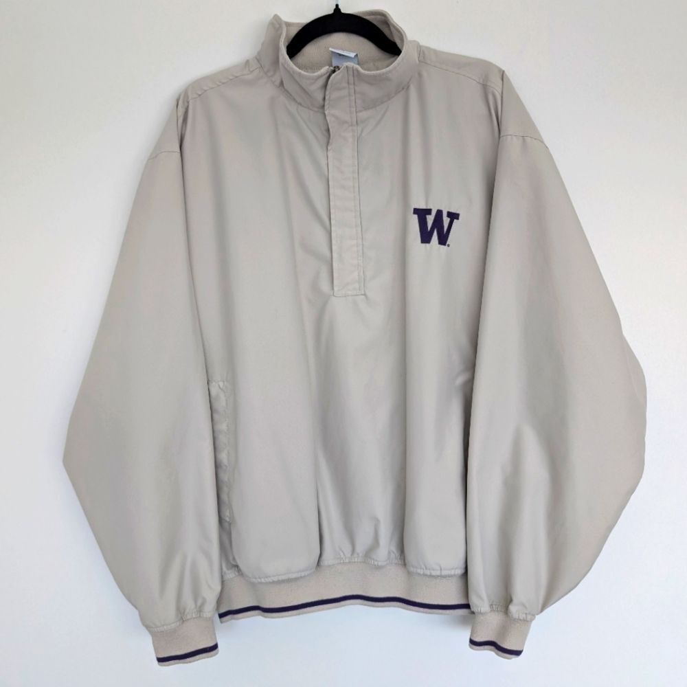 University of Washington Windbreaker Pullover 90s Dadcore lined Sz L Unisex
